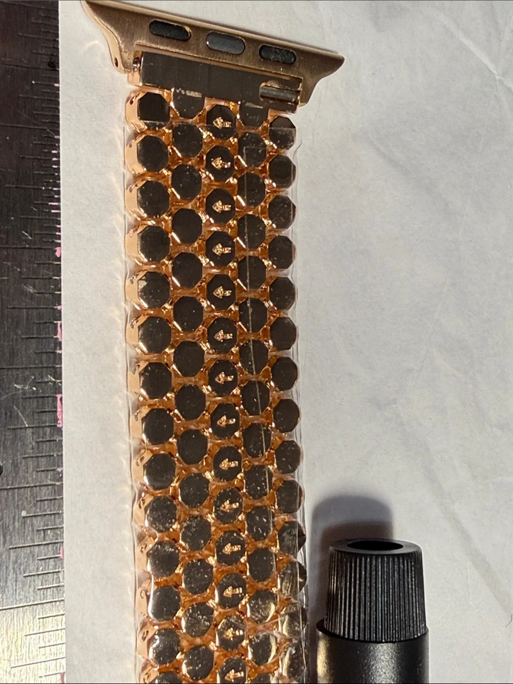 Rose Gold Metal Link Apple Watch Band